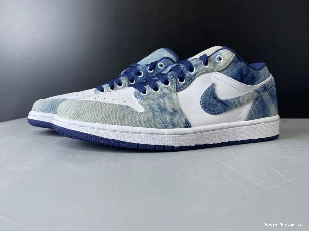 Washed Low 1 Air Jordan Denim CZ8455-100 0722